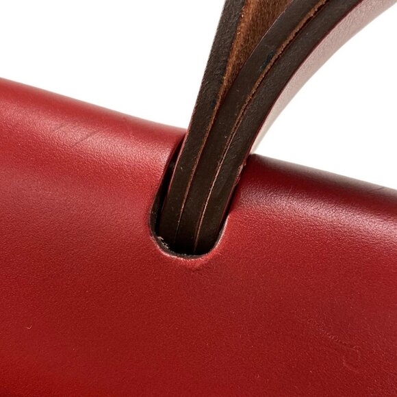 Auth HERMES Herbag Zip Cabin Bag - Beige Red Toile De Camp Vache Hunter D - Picture 11 of 16
